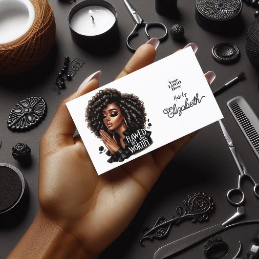 スピリチュアル"欠陥が、まだ価値のある"髪のサロン 名刺