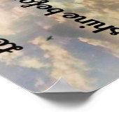 スピリチュアル「神の国」鳥と空の引用文 ポスター (角)