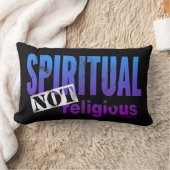 スピリチュアル、非宗教的 – おもしろいヨガギフトブラック ランバークッション (ブランケット)