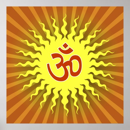 スピリチュアルOM記号 ポスター (正面)