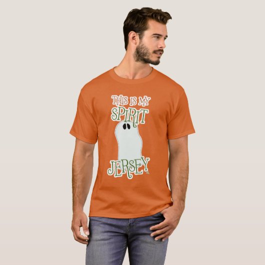 スピリッおもしろいトジャージーハロウィーンをテーマにしたデザイン Tシャツ (正面フル)