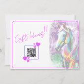 スピリッカラフルトポニー誕生日招待状 招待状 (裏面)