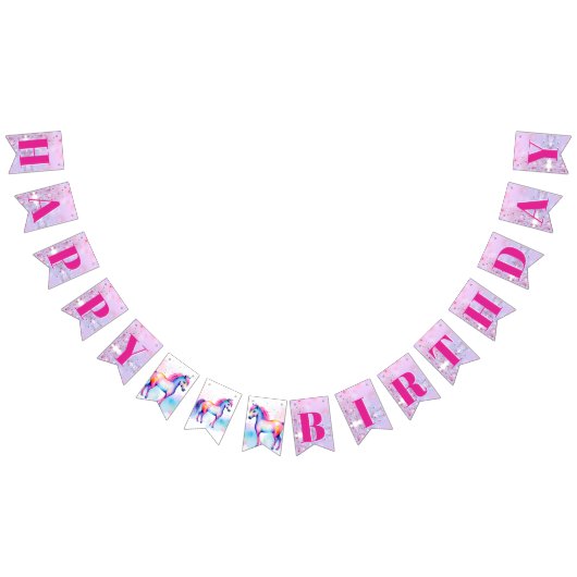 スピリッカラフルトポニー2ハッピーバースデーバブル バンティングフラッグ (全)