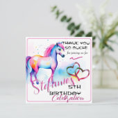 スピリッカラフルトポニー2誕生日サンキューカード サンキューカード (スタンド正面)