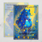 スピリッカラフルトポニー30誕生日招待状 招待状 (正面/裏面)
