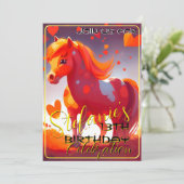 スピリッカラフルトポニー39誕生日招待状 招待状 (スタンド正面)
