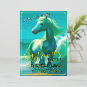 スピリッカラフルトポニー43誕生日招待状 招待状 (スタンド正面)