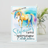 スピリッカラフルトポニー5誕生日招待状 招待状 (スタンド正面)