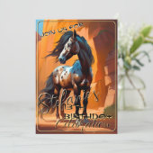 スピリッカラフルトポニー65誕生日招待状 招待状 (スタンド正面)