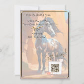 スピリッカラフルトポニー65誕生日招待状 招待状 (裏面)