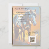 スピリッカラフルトポニー66誕生日招待状 招待状 (裏面)