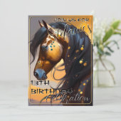 スピリッカラフルトポニー67誕生日招待状 招待状 (スタンド正面)