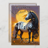 スピリッカラフルトポニー68誕生日招待状 招待状 (正面/裏面)