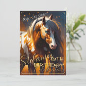 スピリッカラフルトポニー70誕生日招待状 招待状 (スタンド正面)