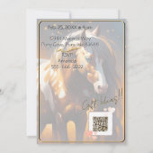 スピリッカラフルトポニー70誕生日招待状 招待状 (裏面)