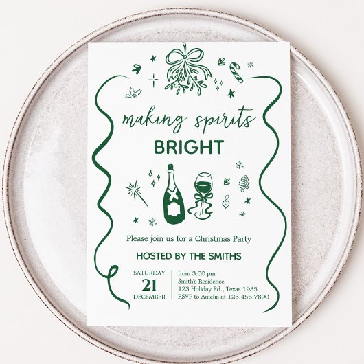 スピリッツお洒落を輝かせるクリスマスパーティー 招待状