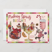 スピリッツでキラキラしたクリスマスカクテルを愛猫 シーズンカード (正面)