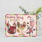 スピリッツでキラキラしたクリスマスカクテルを愛猫 シーズンカード (スタンド正面)