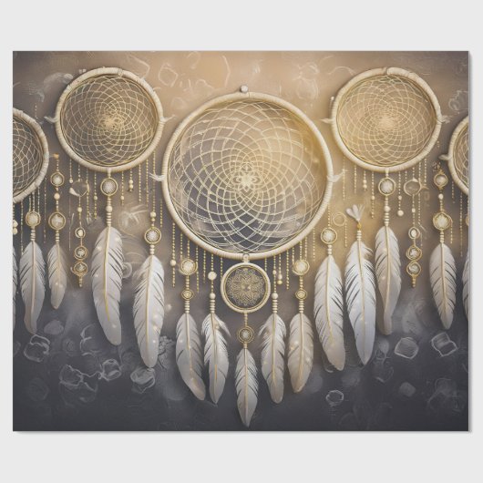 スピリッツとソウルレースのよう、中立ドリームキャッチャー ラッピングペーパー (フラット)