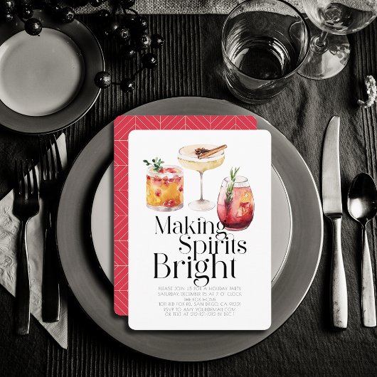 スピリッツのブライトカクテルクリスマスパーティー 招待状