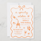 スピリッツの古い誕生日パーティーの招待状 招待状 (正面)