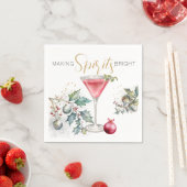 スピリッツの新年のパーティー スタンダードカクテルナプキン (インサイチュ)