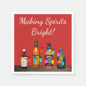スピリッツの明るいクリスマスおもしろいカクテルパーティー スタンダードカクテルナプキン (正面)