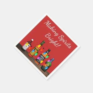 スピリッツの明るいクリスマスおもしろいカクテルパーティー スタンダードカクテルナプキン