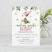 スピリッツの明るいクリスマスのパーティー縁どの作成 招待状 (スタンド正面)