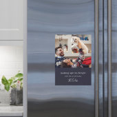 スピリッツの明るいネイビーブルークリスマス磁気カード