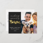 スピリッツの明るい写モダン真 箔シーズンポストカード (正面/裏面)