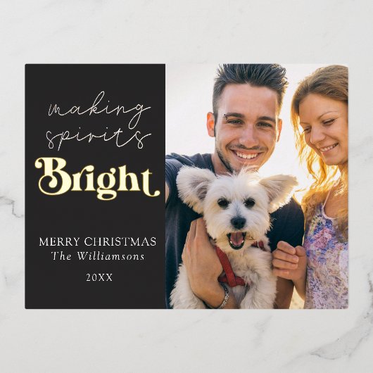 スピリッツの明るい写モダン真 箔シーズンポストカード (正面)