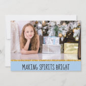 スピリッツの明るい写真クリスマスホリデーカード シーズンカード (正面)