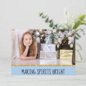 スピリッツの明るい写真クリスマスホリデーカード シーズンカード (スタンド正面)