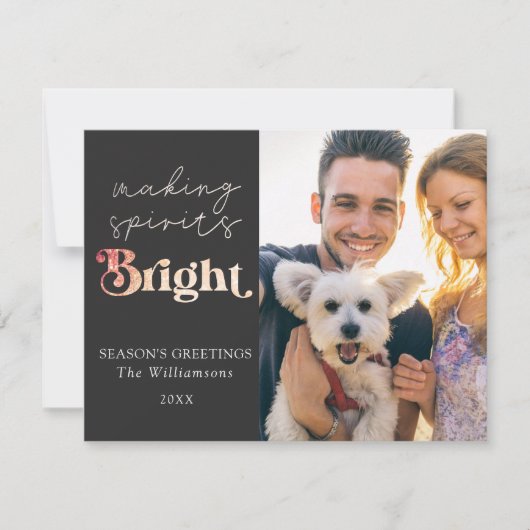 スピリッツの明るい写真季節のごあいさつ ノートカード (正面)