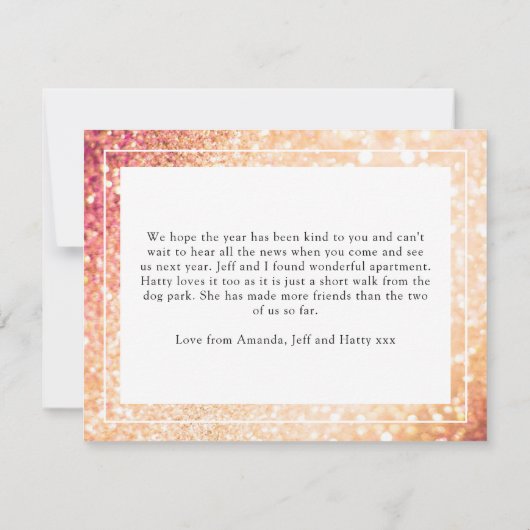 スピリッツの明るい写真季節のごあいさつ ノートカード (裏面)