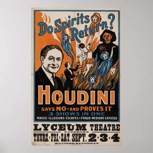 スピリッツは戻ってくる？HoudiniがNoと言う[1909] ポスター (正面)