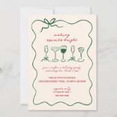 スピリッツを明るいクリスマスパーティの招待状 シーズンカード (正面)