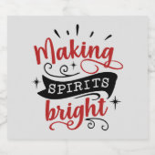 スピリッツを明るいクリスマスパーティーにする リキュールボトルラベル (シングルラベル)