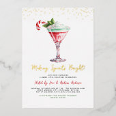 スピリッツを明るくするカクテルクリスマスパーティー 箔招待状 (正面)