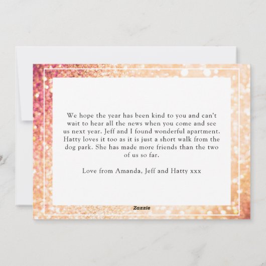 スピリッツを明るくするカスタムフォトクリスマス シーズンカード (裏面)