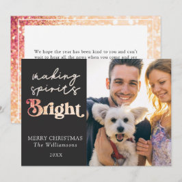 スピリッツを明るくするカスタムフォトクリスマス シーズンカード