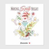 スピリッツを明るくするクリスマス休暇カクテル シール (シート)