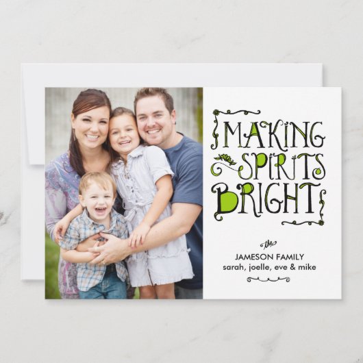 スピリッツを明るくするライムホリデーカード シーズンカード (正面)