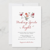 スピリッツを明るくする手書きクリスマスパーティー 招待状 (正面)