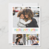 スピリッツを明るくする複数の写真クリスマス シーズンカード (正面)