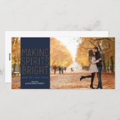 スピリッツを明るくする – 海軍と暗い赤紫色 シーズンカード (正面/裏面)