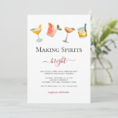 スピリッツを輝かせるカクテルのクリスマスパーティー 招待状 (スタンド正面)