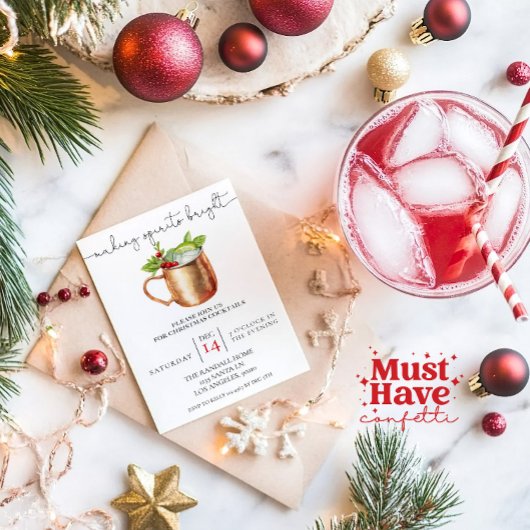 スピリッツを輝かせるクリスマスカクテルパーティー シーズンカード