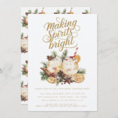 スピリッツを輝かせるクリスマスカクテルパーティー 招待状 (正面/裏面)